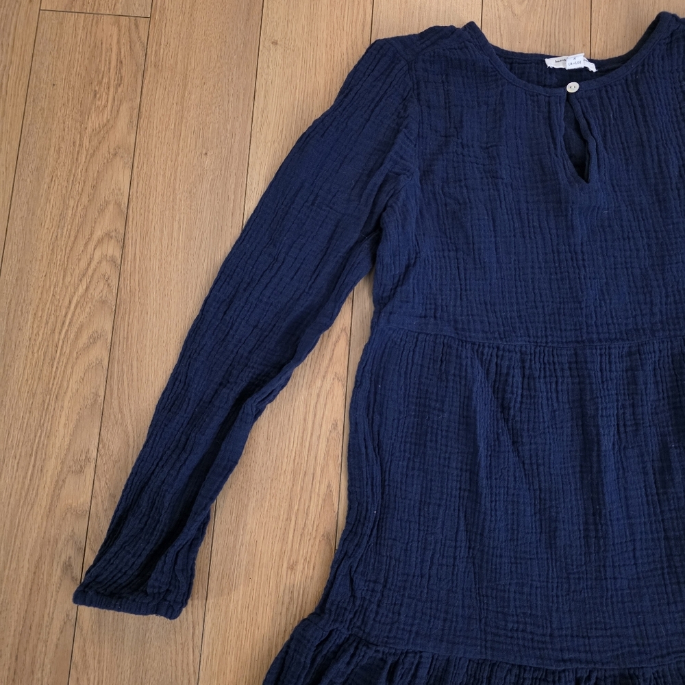 BeachLunchLounge Long Sleeve Cotton Gauze Mini Dress- M - Picture 4 of 11